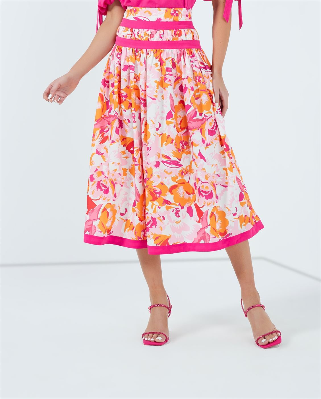 Midi Printed Skirt - Femi9 EG