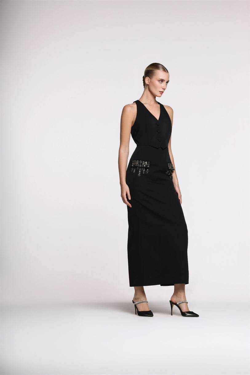 Embellished Maxi Dress - Femi9 EG