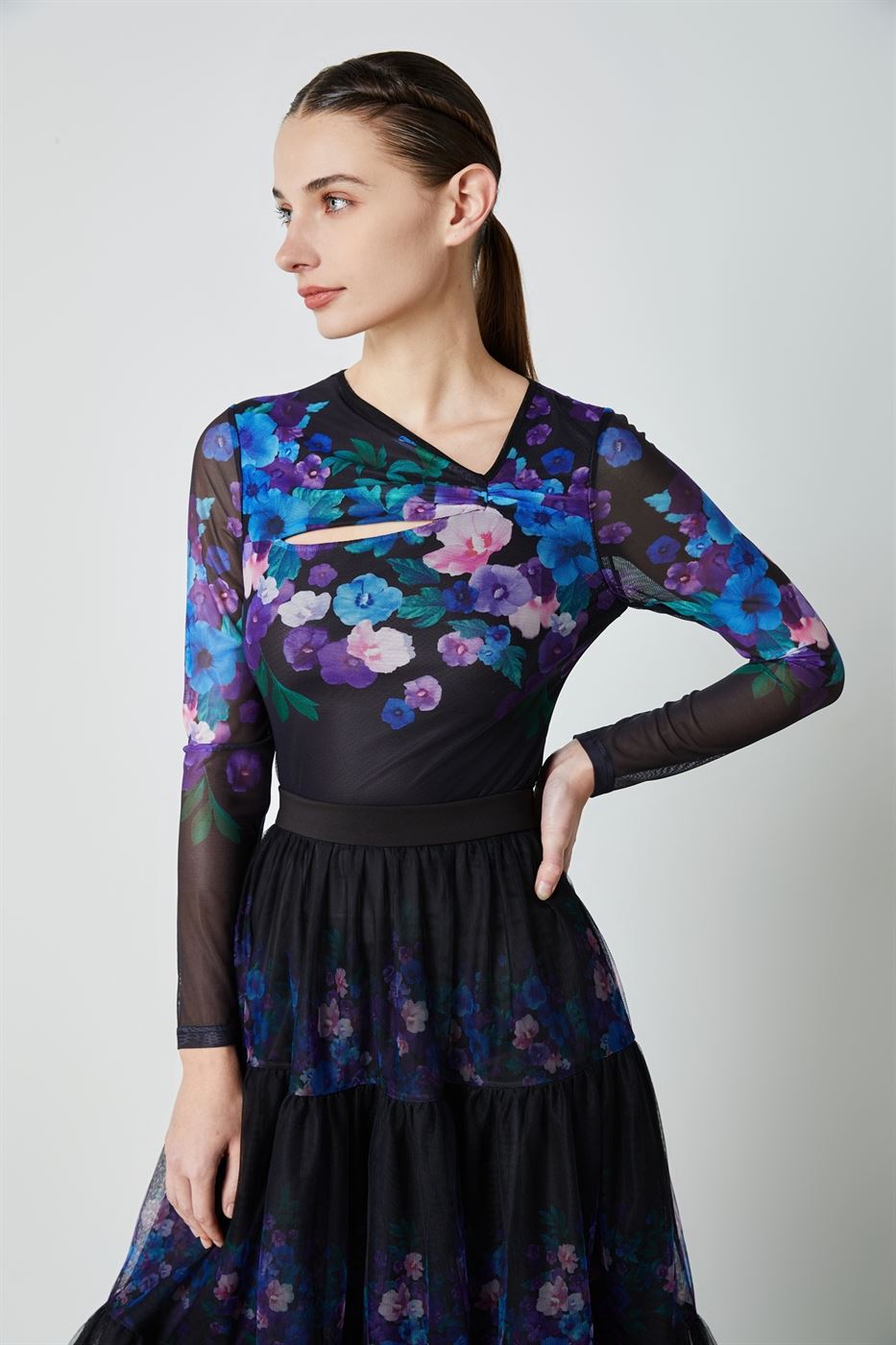Printed Mesh Skirt - Femi9 EG