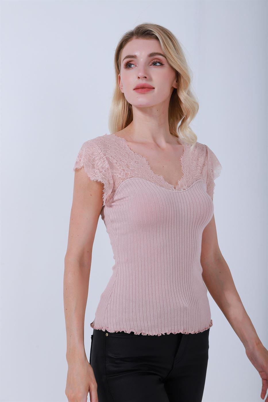 Lace And Knit Top - Femi9 EG