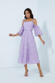 Cold Shoulder Lace Dress - Femi9 EG