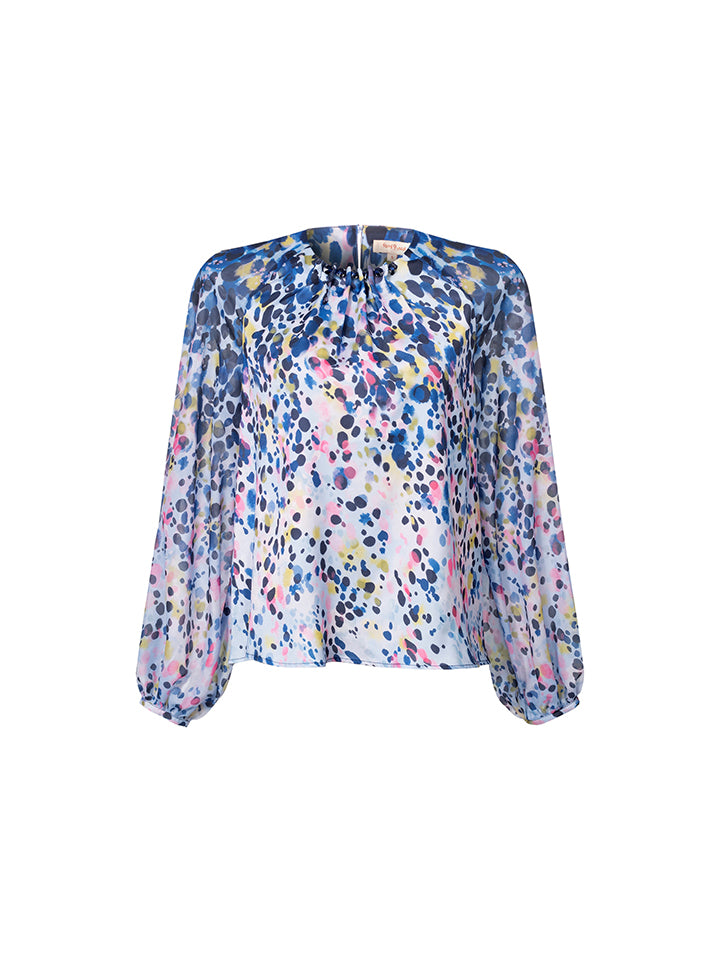 Satin Printed Blouse - Femi9 EG