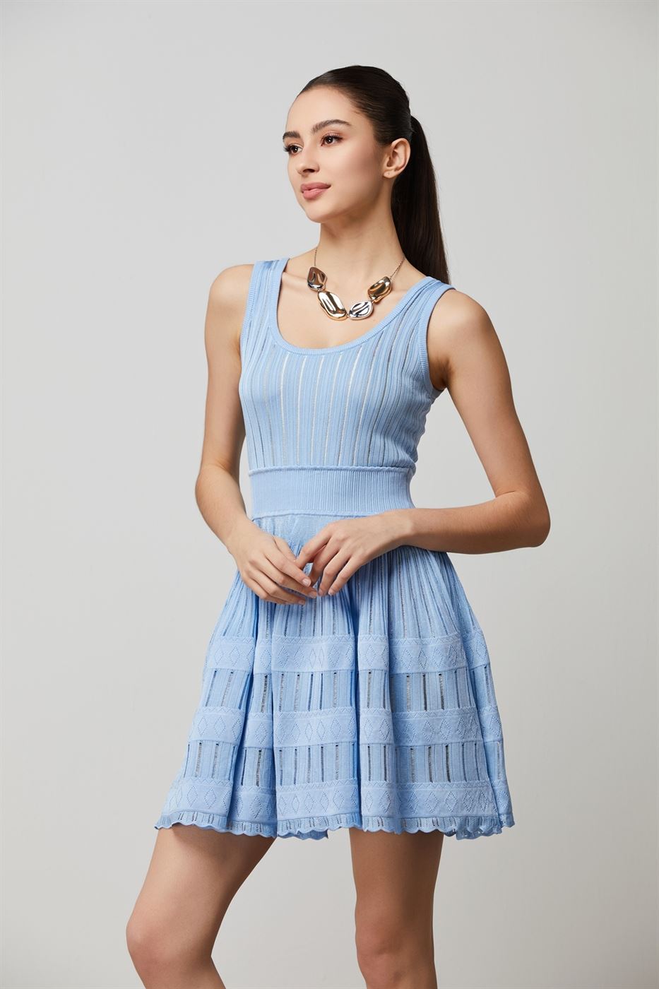 A-Line Knit Dress - Femi9 EG