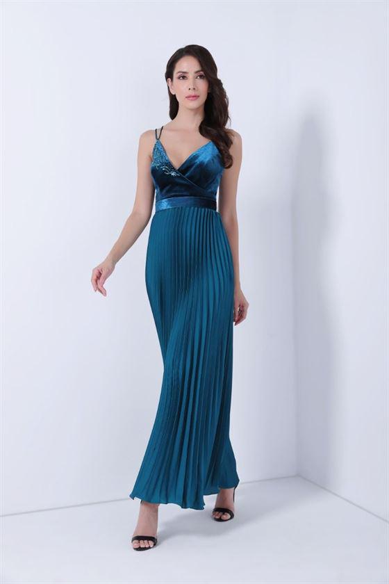 Ankle Length Pleated Dress - Femi9 EG