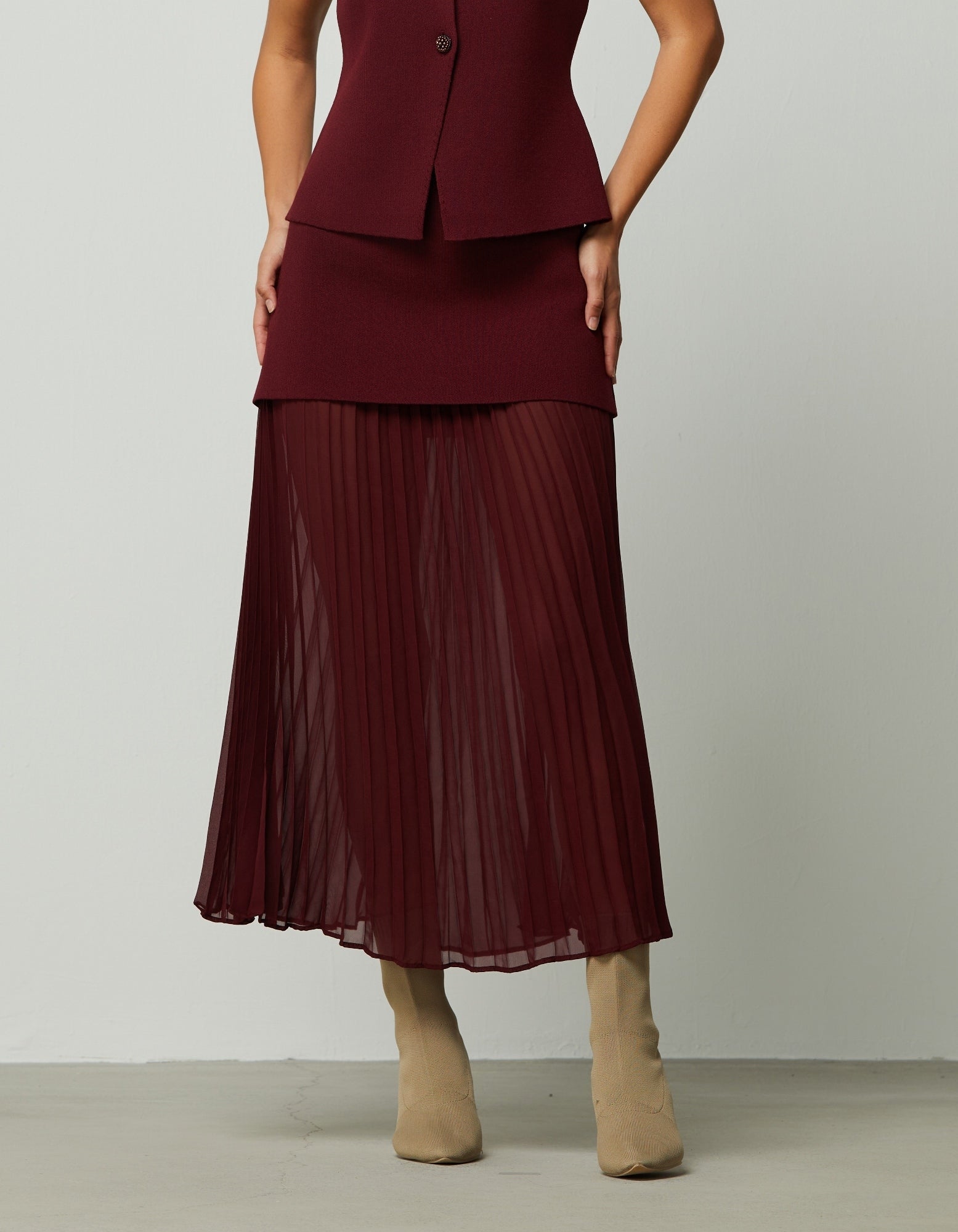 Chiffon Pleated Layer Skirt - Femi9 EG