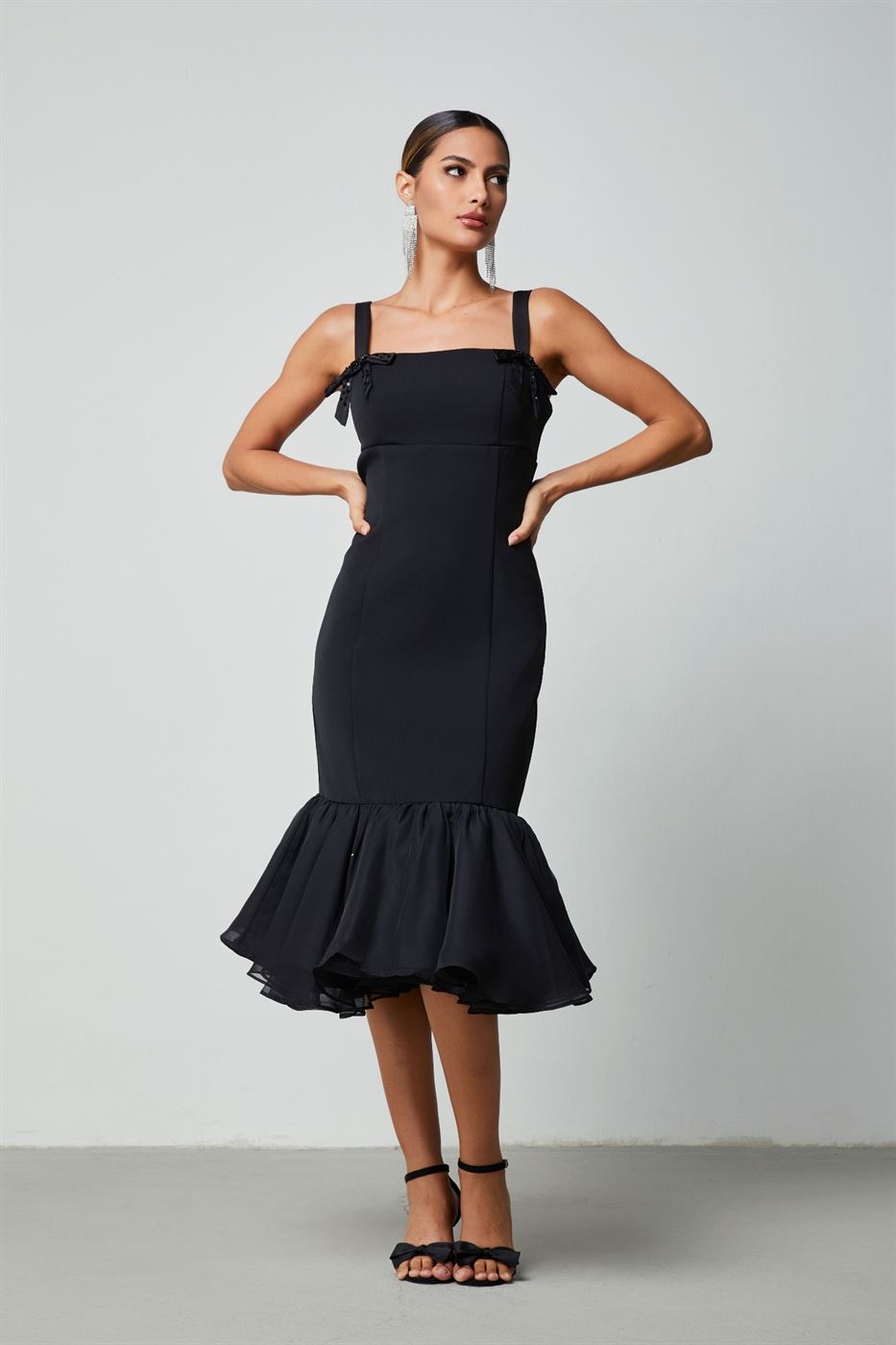 Ruffled Hem Dress - Femi9 EG