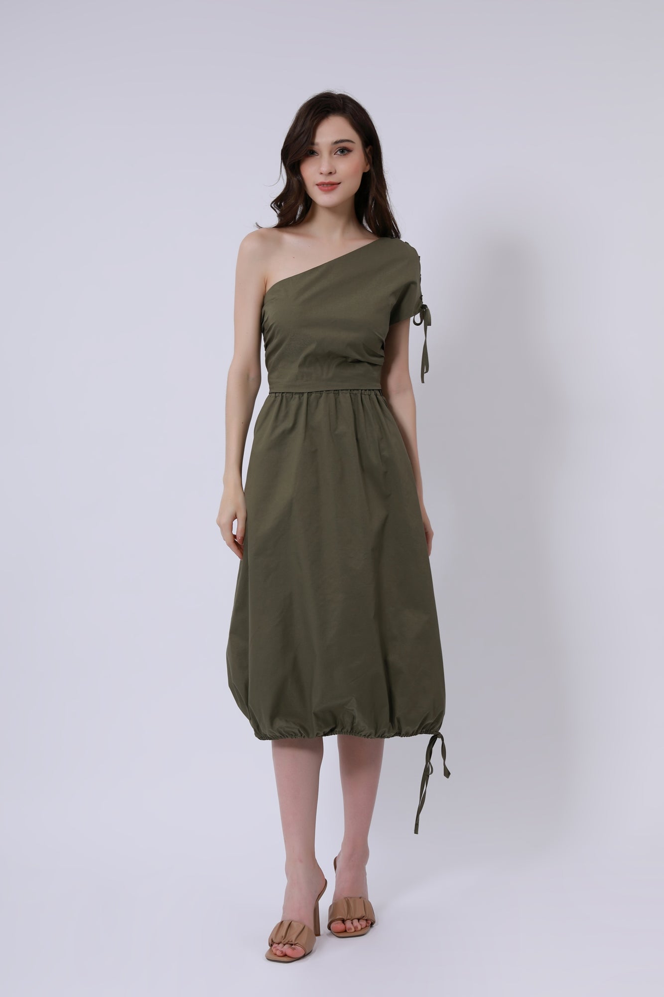 Lacing Detail One Shoulder Top - Femi9 EG