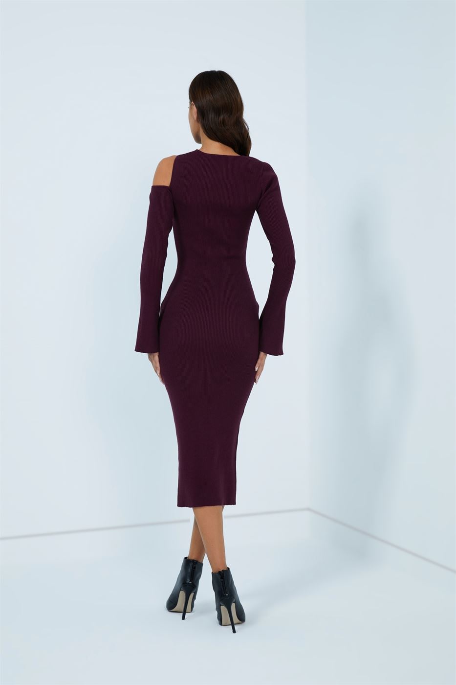 Cold Shoulder Knit Dress - Femi9 EG