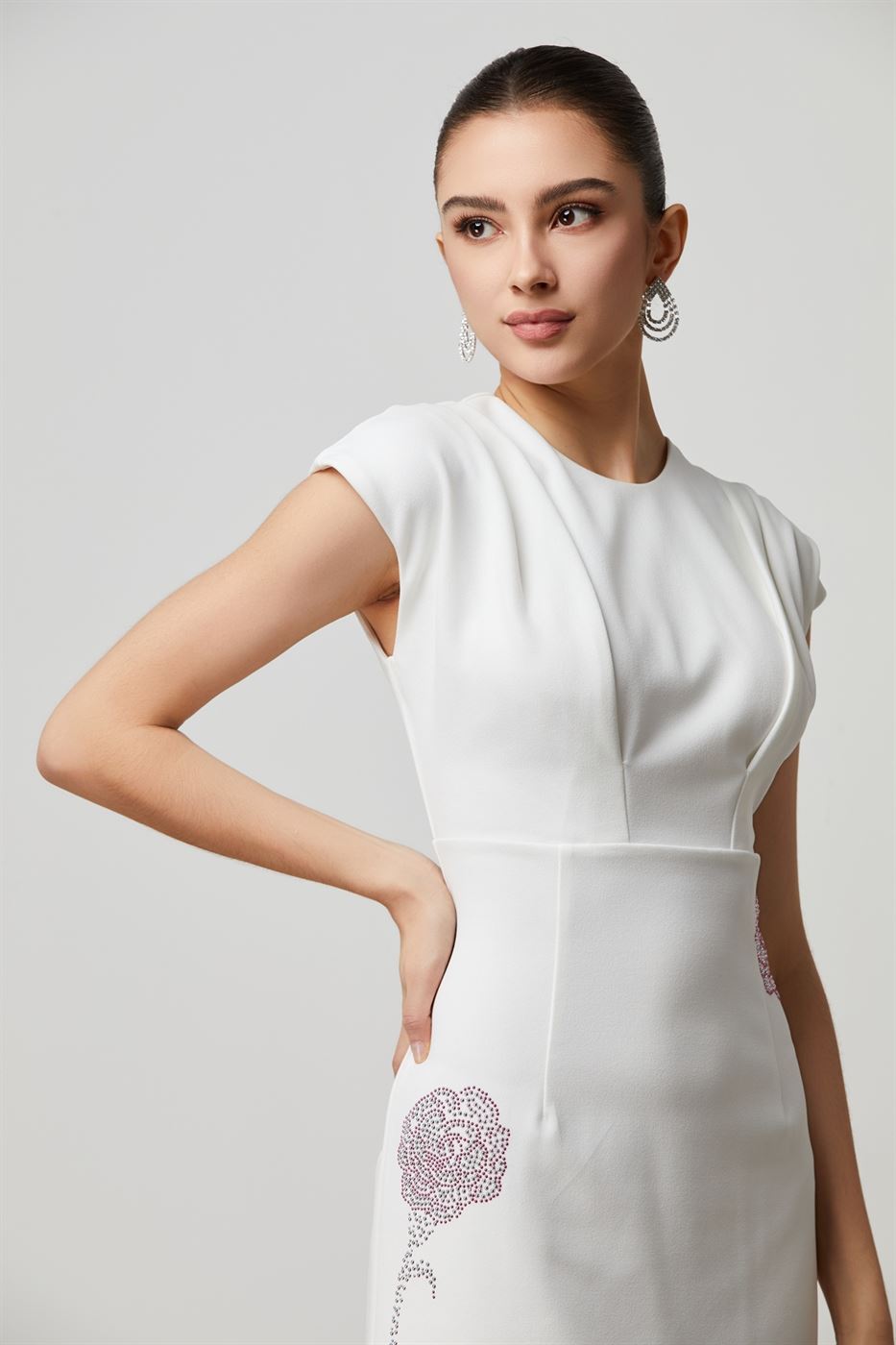 Structured Shoulder Mini Dress - Femi9 EG