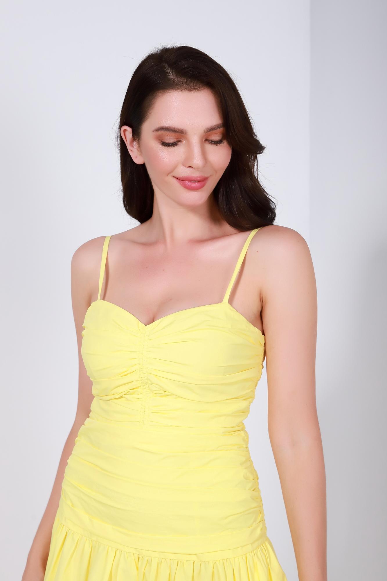 Rushed Sleeveless Dress - Femi9 EG