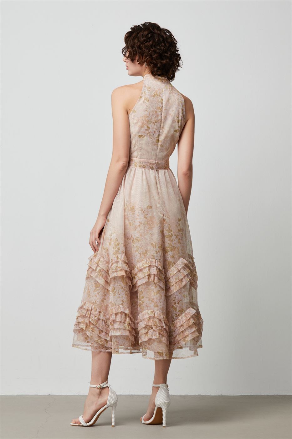 Tulle Frill Trimming Inserts Dress - Femi9 EG