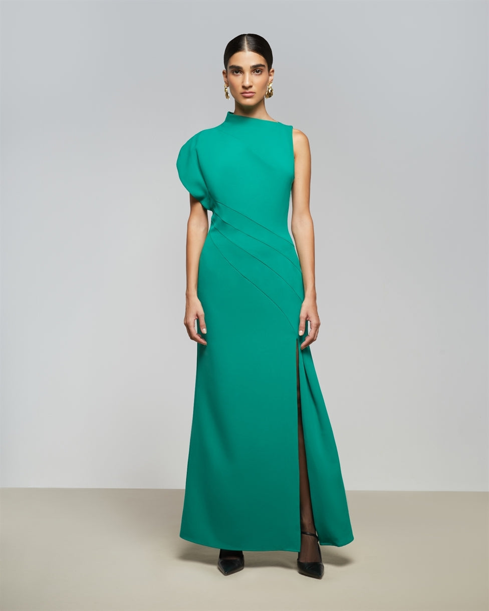 Asymmetric Crepe Dress - Femi9 EG
