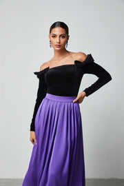Off Shoulder Velvet Top - Femi9 EG