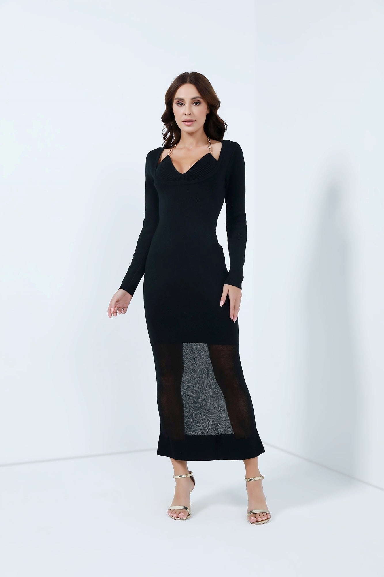 Sheel Detail Midi Dress - Femi9 EG