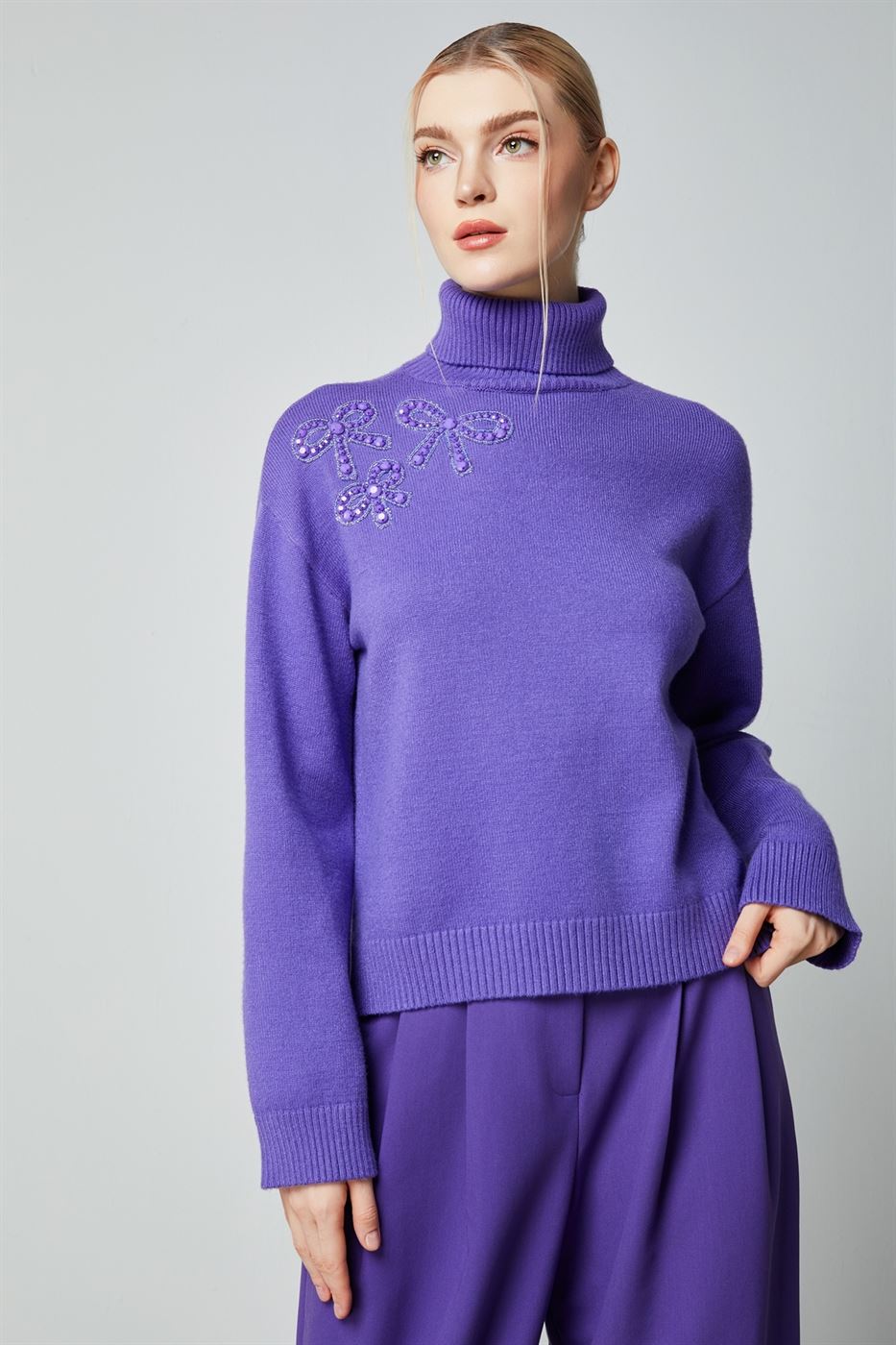 Turtleneck Loose Pullover - Femi9 EG