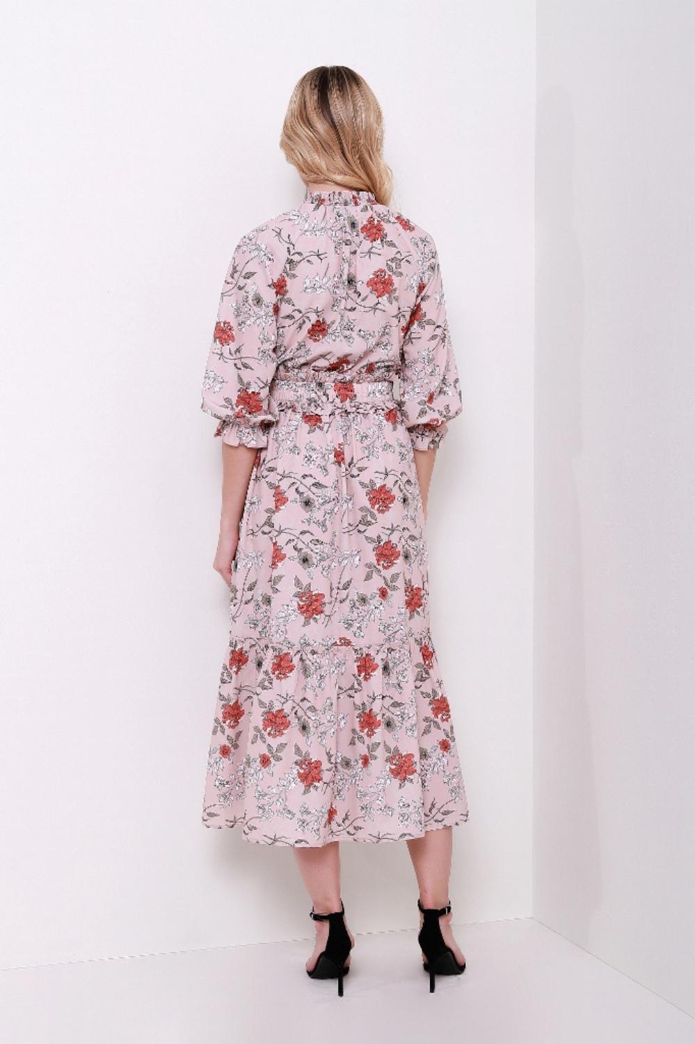 Floral High Neck Dress - Femi9 EG