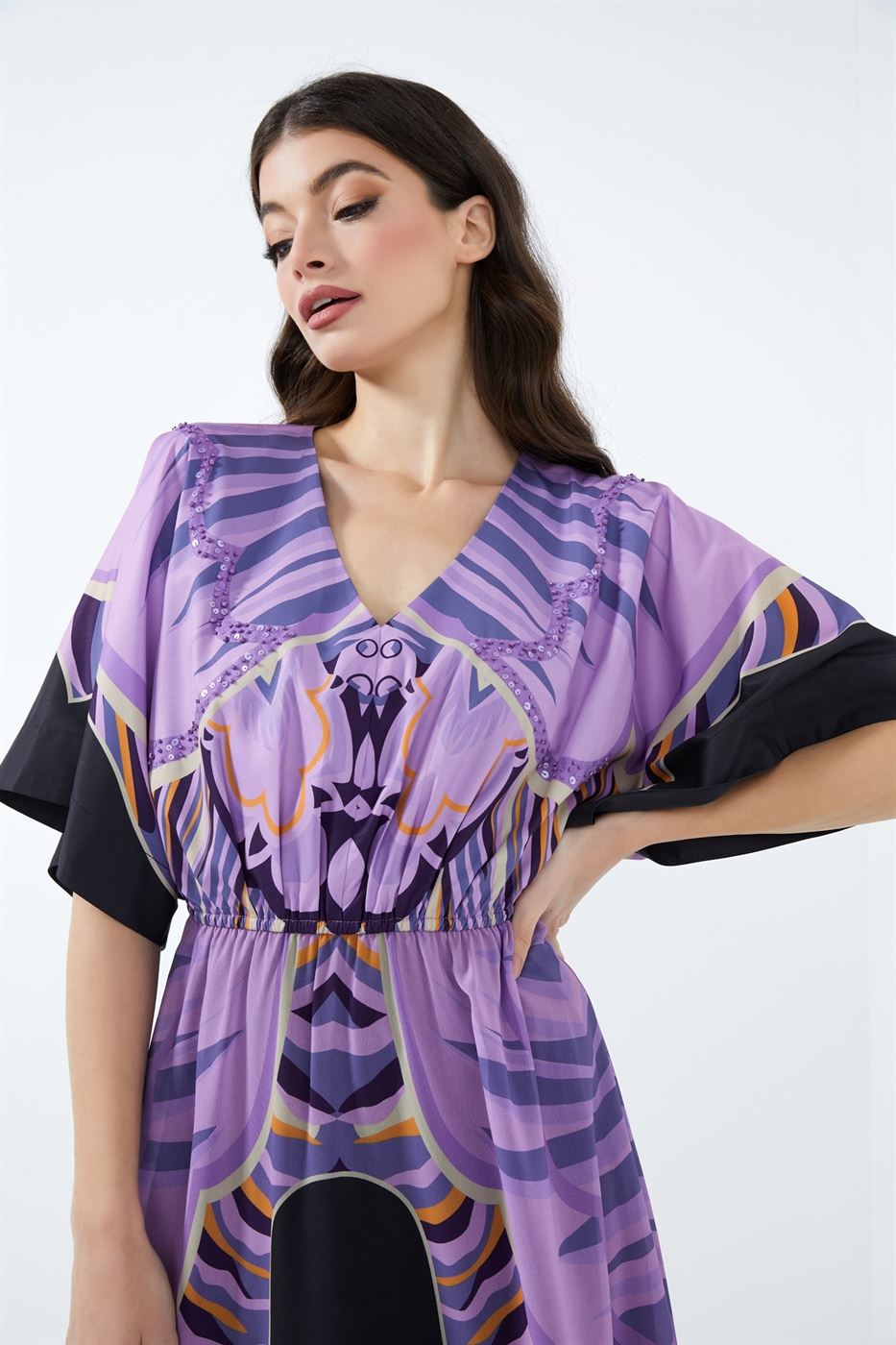 Kaftan With Placement Print - Femi9 EG