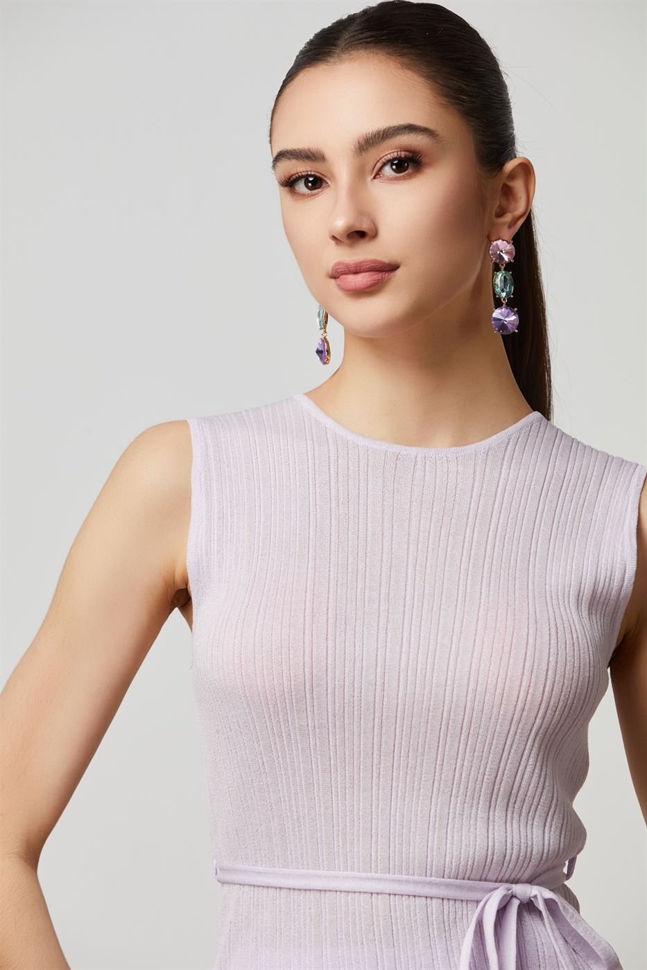 Fitted Ruffle Hem Top - Femi9 EG
